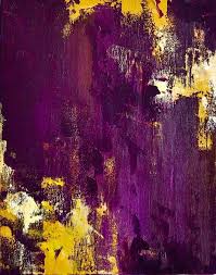 Shades Of Violet And Yellow Purple Painting Purple Art Abstract Painting