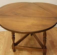 Vintage Heywood Wakefield Clover Triangle Drop Leaf Side End Side Table Stand Midcenturymodern Heywordwakefield Side Table Table Leaf Table