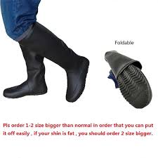 Galoschen sind überschuhe, die zum schutz der eigentlichen schuhe bei bedarf über diese gestreift werden. Japan Stil Weichen Frauen High Rain Tragbare Manner Faltbare Naturliche Gummi Schuh Schwarz Galoschen Garding Feld Pflanzen Schuhe Knee High Boots Aliexpress