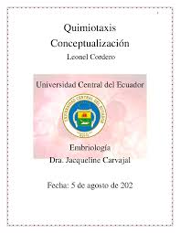 Quimiotaxis. Conceptualización y ejemplos