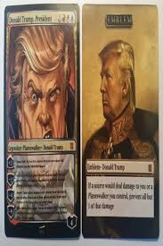 The gathering is a card game that started in the 1990s and remains popular today. Other Non Sport Trading Card Merchandise Collectibles Donald Trump Walls Collectible Trading Cards Magic The Gathering