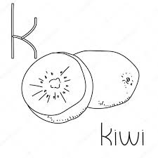Coloring pages >> fruit >> kiwi fruit >> page 1. Coloring Page Fruit And Vegetable Abc Letter K Kiwi Educated Coloring Card For Creativity Premium Vector In Adobe Illustrator Ai Ai Format Encapsulated Postscript Eps Eps Format