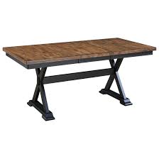 They are cut and shaped precisely so that they fit perfectly when. Rustic Solid Wood Trestle Table With 18 Self Storing Butterfly Leaf Sadler S Home Furnishings Dining Tables