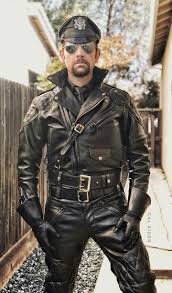 On His Break At The Club He Knits A Doggie Sweater Fierce Leather Jacket Men Mens Leather Clothing Leather Gear