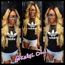 Blonde Laid Sew In W Black Rooted Lace Closure Weave Hairstyles Blonde Weave Hair Styles