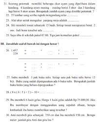 Kumpulan soal penilaian harian, pts dan pas kelas 1, 2, 3, 4, 5, 6 sd/mi semester 1 kurikulum 2013 Soal Dan Tanggapan Latihan Pas Matematika Kelas 3 Sd Semester 1 Idn Paperplane