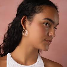 Clear Chunky V Hoop Earrings New Releases