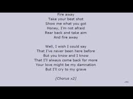 Chris Stapleton Fire Away Lyrics Lyrics Chris Stapleton Songs