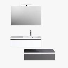 Maybe you would like to learn more about one of these? Aquamare Ensemble Salle De Bain Laque 90 Cm Gris Et Blanc