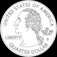 Half Dollar Coin Coloring Page Http Www Handwritingforkids Com Coloring Book Money Us 25 Cents Head Htm Coloring Books Alphabet Crafts Half Dollar Coin