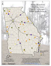 Georgia public fishing areas map. Public Hunting On Du Projects In Georgia
