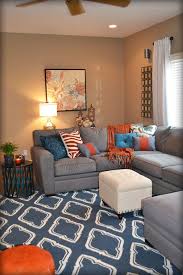 Tan Blue Orange Gray Living Room Orange Living Room Grey Tan Living Room