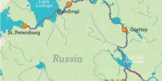De stad is gelegen aan de rivier de neva, tegen de baltische kust aan. Moskou Kaart Kaarten Moskou Rusland