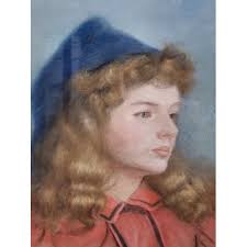 Star Lot: A magnificent large very striking original Edith Morris (Irish,  19th century) 1845 pastel