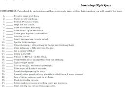 Sampler Coaching Course Learning Style Quiz Learning Style Self Advocacy