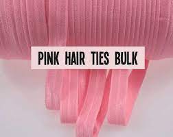 Pink Hair Ties Bulk Solid Pink Bulk Hair Ties Knotted Hair Ties Yoga Hair Ties Handmade Hair Ties Ponytail Holders El Yoga Hair Ties Yoga Hair Pink Hair