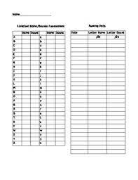 Childhood educators administer some form of assessment to evaluate children's alphabet knowledge. Alphabet Name Sound Assessment Checklist By Kim Hunt Tpt