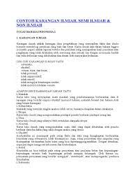 Contoh karangan ilmiah, semi ilmiah & non ilmiah. Contoh Karangan Ilmiah