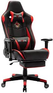 Ficmax Chaise Gaming Ergonomique De Massage Fauteuil De Bureau Pro Gamers Fauteuil Gaming Avec Repose Pied Racing Inclinable Avec Support Lombaire Chais Amazones