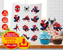 Spiderman Cupcake Topper