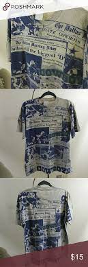 Dallas Cowboys Newspaper Print T Shirt Newspaper Printing Print T Shirt Dallas Cowboys
