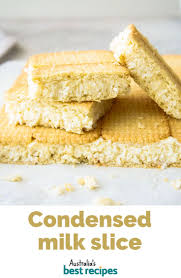 No Bake Condensed Milk Slice Recipe In 2020 Condensed Milk Recipes Baking Milk Recipes