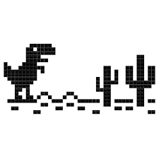 T Rex Game Cross Stitch Art Pixel Art Pattern Pixel Pattern