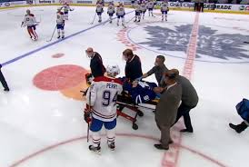 The toronto maple leafs said on saturday that team captain john tavares has a concussion and knee injury that will sideline him for tavares left game 1 on a stretcher following a collision with montreal's corey perry. Corey Perry News Photos Wiki Upi Com
