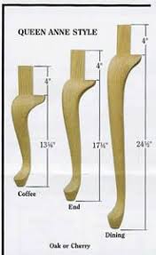 Amish Made Unfinished Wood Queen Anne Table Leg Wood Furniture Legs Unfinished Wood Furniture Queen Anne Furniture