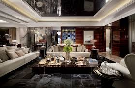 Classic contemporary living room with multiple french door walkouts. 30 Modern Luxury Living Room Design Ideas