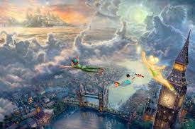 Epingle Par Yvonne Wu Sur Disney Thomas Kinkade Disney Peintures De Disney Peter Pan De Disney
