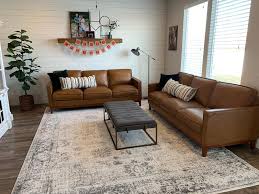 Get cozy in your living room space with an arm chair or chaise lounge chair. Mid Century Modern Camel Brown Leather Sofa Newport Rc Willey Furniture Store