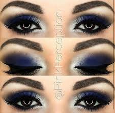 Azul Escuro E Branco Smokey Eye Makeup Blue Eye Makeup Eye Makeup Tutorial