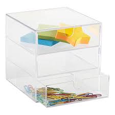 Can be placed anywhere in the room because the back is finished. 3 Drawer Storage Unit The Container Store