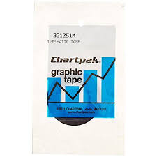 Chartpak Graphic Chart Tape 1 8 Inch Matte Black Bg1251m