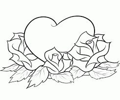 Each rose coloring page is unique design you wont find anywhere else. Coloring Pages Of Roses And Hearts Coloring Home