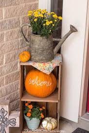 Ideas For Decorating A Small Front Porch For Fall The American Patriette Fall Decorations Porch Front Porch Decorating Fall Outdoor Decor
