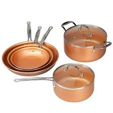 Miles Kimball Ceramic Copper Non Stick Cookware Value Set Is Engineered For Versatility Performance And Induction Cookware Copper Cookware Copper Cookware Set
