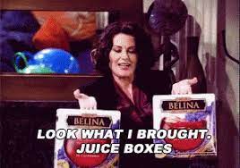 Boxed Wine Gif Karen Will And Grace Juice Boxes Discover Share Gifs