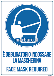 In lombardia l'obbligo di indossare la mascherina all'aperto sarà in vigore fino al 30 giugno, come stabilito da 13 giugno 2020, 12:44 am·2 minuto per la lettura. Cartello Obbligo Mascherina Da Stampare Segnaletica Covid