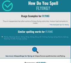 Correct Spelling For Flying Infographic Spellchecker Net