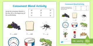 Blend spelling list for bl. Consonant Blends Exercises Teaching Resources