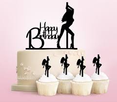 By acorn 1 month ago. Tc0049 Happy Birthday Sexy Pole Dance Girl Kuchenaufsatze Hochzeit Geburtsta Acryl Cupcake Kuchen Topper Fur Kuchen