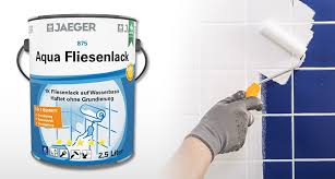 Es bringt sowohl den purismus der unifarbe und den phantasiereichtum von dekorationen und reliefs als auch die. Fliesen Streichen Mit Fliesenfarbe Aqua Fliesenlack Jaeger