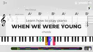 It appears as the fourth track on the album. Learn How To Play When We Were Young On Piano Yousician