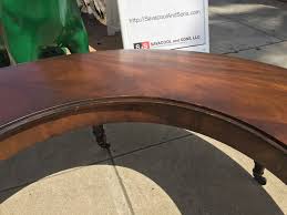 80s vintage laminate round circle coffee table, wooden round turning living room table marvinshall 5 out of 5 stars (73) $ 425.00. Mid Century Semi Circular Coffee Table On Casters Estimate 100 200