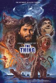 The Thing (1982) It's somewhat ironic how The Thing's main characters are  trapped in Antarctica, a land of interminable white, where the clear, wide  horizon stretches beyond them, and in the face