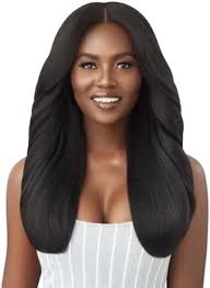 Amazon.com: Outre Big Beautiful שיער אנושי תערובת חלק U חלק כובע משאיר  החוצה פאה DOMINICAN BLOWOUT 55.8 ס"מ (JBLK) : יופי וטיפוח