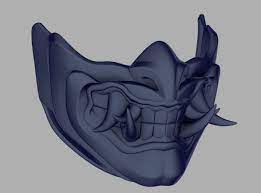 Sub Zero Samurai Mask For Face From Mortal Kombat 11 3d Print Model 3d Printing Mortal Kombat Mortal Kombat Mask
