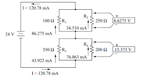 And after you combine the 10//5 ohm middle resistors, you would combine the 5+20 ohm resistors on the outside branch in series. Series Parallel Resistor Circuit Analysis Instrumentationtools